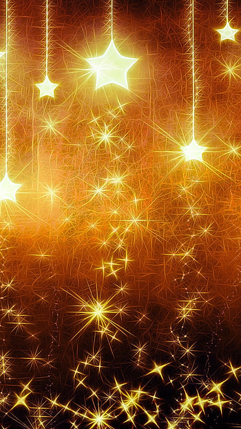 Amber Starfall — Abstract Orange Light, orange (Color), light, Abstract, star HD phone wallpaper