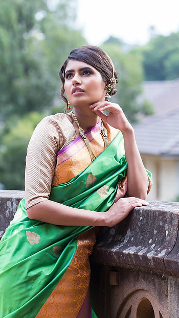 Ashima Narwal, telugu actress, saree beauty HD phone wallpaper