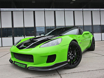 Chevrolet Corvette Z06 C6 Geiger 2009, black, chevrolet, geiger, 2009, green, c6, z06, corvette HD wallpaper