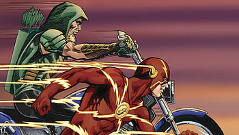 Green Arrow, The Flash, Comic superheroes, Dynamic partnership HD wallpaper