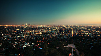 Los Angeles, Night Skylines HD wallpaper