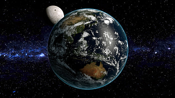 Universe, Stars, Earth, Land, Planet HD wallpaper