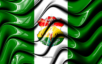 Punata Flag, , Cities of Bolivia, South America, Day of Punata, Flag of Punata, 3D art, Punata, bolivian cities, Punata 3D flag, Colombia HD wallpaper