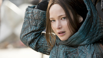 Jennifer Lawrence, Hunger games, Action shot HD wallpaper