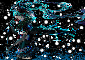 Hatsune Miku, radical, awesome, uniform, stars, nice, singing, 3d, hatsune, aqua eyes, sexy, white, twintail, hot, girl, singer, aqua, anime girl, anime, pretty, virtual, blue, black, song, cute, vocaloid, beauty, miku, music, vocaloids, thighhighs, , blood, program, skirt, beautiful, diva, dark, tie, aqua hair, red, cool, sky, idol, micro, dark sky HD wallpaper