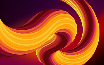 Saffron Spiral — Abstract, Abstract, yellow HD wallpaper
