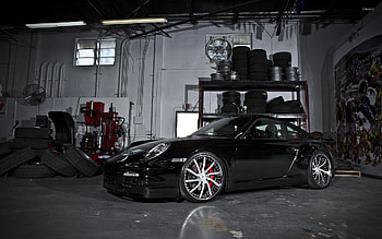 ... garage 60666; silver porsche 997 in the parking lot car ; gas monkey ... HD wallpaper