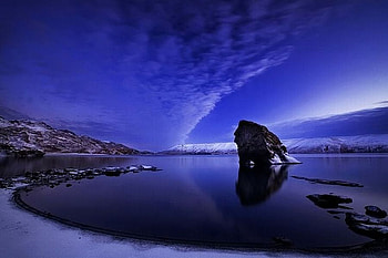 Blue Lake, blue, , landscape, beautiful, lake HD wallpaper