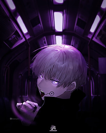 Toge Inumaki, nobara, megumi, yuji, jujutsu kaisen , dark, jujutsu kaisen, purple, jujutsu kaisen anime, gojo HD phone wallpaper