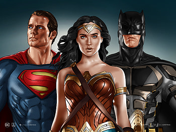 Justice League Superman Wonder Woman Batman, justice-league, superheroes, wonder-woman, superman, batman, behance HD wallpaper