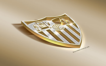 Sevilla FC, soccer, golden, logo, football HD wallpaper