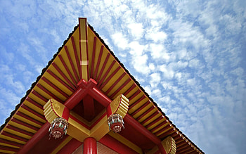 Sky, Patterns, Miscellanea, Miscellaneous, Roof, China HD wallpaper