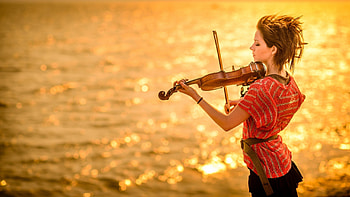 Lindsey Stirling, Creative , Expressive art, Captivating design HD wallpaper