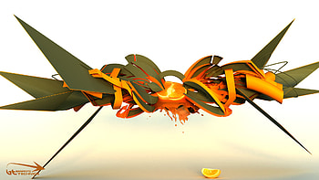 3d graffiti – Orange fruit graffiti HD wallpaper