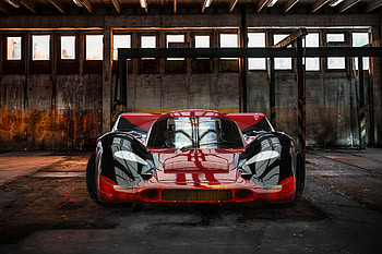 Deadpool, supercar, basement HD wallpaper