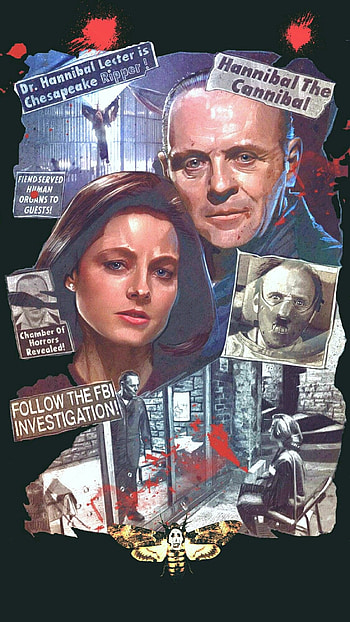 Silence of the Lambs, , Horror movie art, Chilling cinema masterpiece HD phone wallpaper