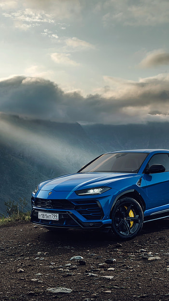 Lamborghini Urus, Blue HD phone wallpaper