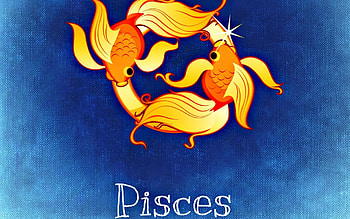 Pisces Zodiac Sign, Mystical water element, Celestial symbol, Astrological HD wallpaper