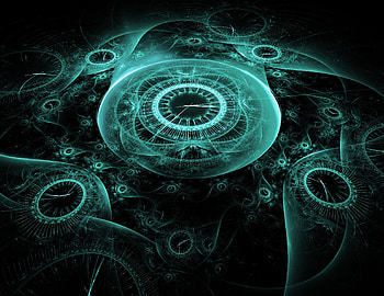 Time clock digital, Creative illustration, Resolution HD wallpaper