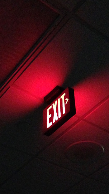 Red Aesthetic, Exit Board HD phone wallpaper