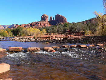 Rock Sidewalk, river, sky, water, mountain HD wallpaper