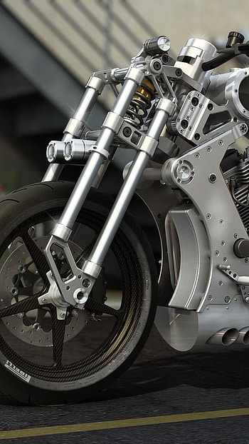 3d Bike, Silver, Bike HD phone wallpaper