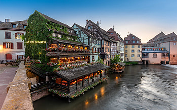 Strasbourg, Petite France, evening, sunset, Strasbourg cityscape, buildings, France HD wallpaper