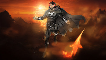 The Rebirth If Superman Wearing Black Suit, superman, superheroes, artwork, art, digital-art, artstation HD wallpaper