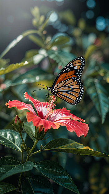Monarch Bloom — , butterfly HD phone wallpaper