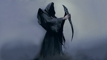 Death, Reaper, fantasy, art HD wallpaper