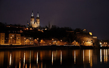 Cities, Rivers, Night, Building, Reflection, Urban Landscape, Cityscape, Prague, Czech Republic, Czechia, Reflections HD wallpaper