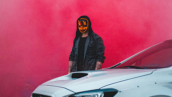 The Masked Man And Mercedes Benz, mask, man, red, smoke, others HD wallpaper