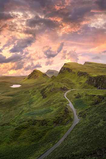 Landscape, Nature, Mountains, View From Above, Road, Greens HD phone wallpaper