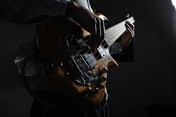 Music, Dark, Guitar, Musical Instrument, Guitar Player, Guitarist, Strings, Bas-Guitar, Bass HD wallpaper