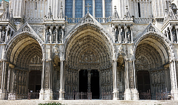 South porch, Cathedral illustration, World history encyclopedia, Chartres Cathedral HD wallpaper