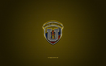 Universidad Central de Venezuela FC, Venezuelan football club, yellow logo, yellow carbon fiber background, Venezuelan Primera Division, football, Caracas, Venezuela, Universidad Central de Venezuela FC logo HD wallpaper