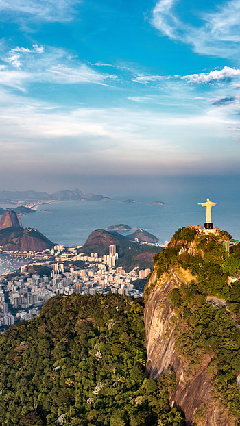 Christ the Redeemer, Man-made wonder, Rio de Janeiro, Brazilian beauty HD phone wallpaper