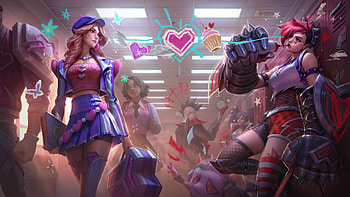 Heartthrob Caitlyn & Heartache Vi, Caitlyn (League Of Legends), VI (League Of Legends), video game, League Of Legends HD wallpaper