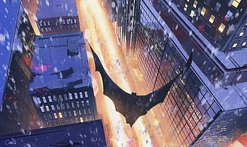 Batman Cape Flying Artwork, batman, superheroes, artwork HD wallpaper