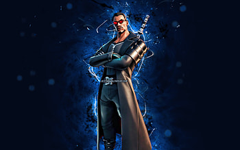 Variant Blade, , blue neon lights, Fortnite Battle Royale, Fortnite characters, Variant Blade Skin, Fortnite, Variant Blade Fortnite HD wallpaper