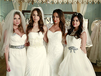 Pretty Little Liars, white, model, PLL, , beautiful, actress, dress, wedding, 2017 HD wallpaper