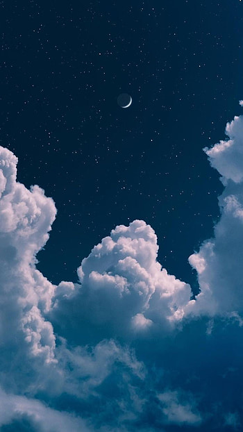 céu estrelado s2, sky, nuvem, lua HD phone wallpaper