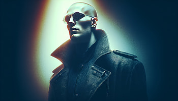 Futuristic Noir Agent, Mannequin, fashion, sunglasses, dramatic lighting HD wallpaper