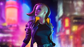 Cyberpunk 2077 Girl In City , cyberpunk-2077, 2021-games, games, ps-games, xbox-games, pc-games, scifi, cyberpunk, artstation HD wallpaper