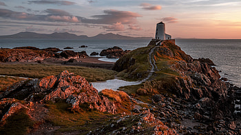 Wales, Coast lighthouse, Wales island HD wallpaper