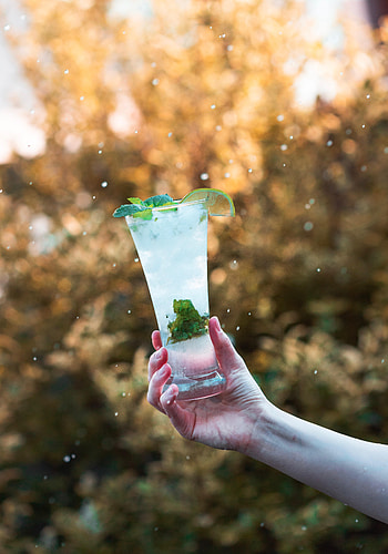 Food, Hand, Spray, Lemon, Drink, Beverage, Mint, Mojito HD phone wallpaper
