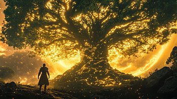 Enchanted Yggdrasil: Fantasy, fantasy, Yggdrasil HD wallpaper
