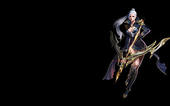Fantasy girl, black, fantasy, game, girl, woman HD wallpaper