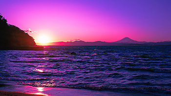Beautiful Evening Purple Sunset , sunset, evening, nature HD wallpaper
