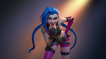 Jinx Cute Heroine, jinx-league-of-legends, league-of-legends, games, 2024-games, artwork, art, digital-art, video-games, artstation HD wallpaper